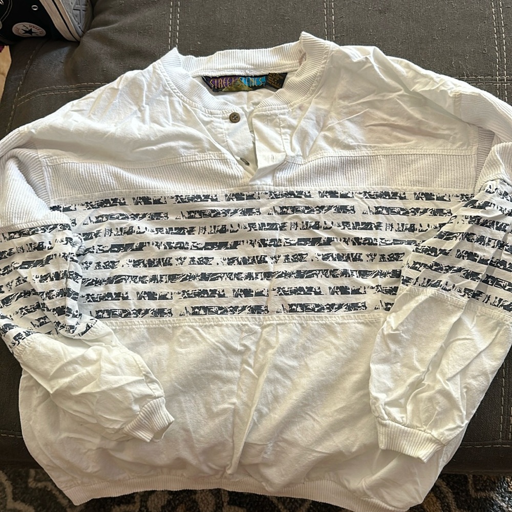 Vintage 80’s Street Scenes Shirt.  Has stain, but in great shape.